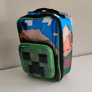 Minecraft Green Creeper Kids Backpack Lunchbox